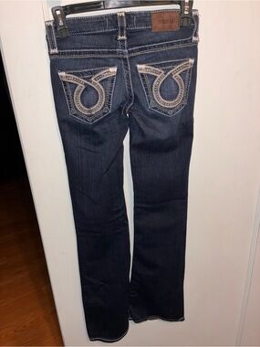 Big Star Dark Blue Flare Jeans with Embroidered Back Pockets